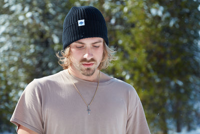 Men's Merino Black Beanie